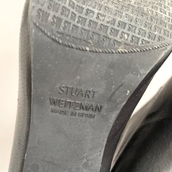 Stuart Weitzman Black Glove Tie-Back Ankle Boots - 5.5, made in Spain 🇪🇸 - Picture 9 of 14